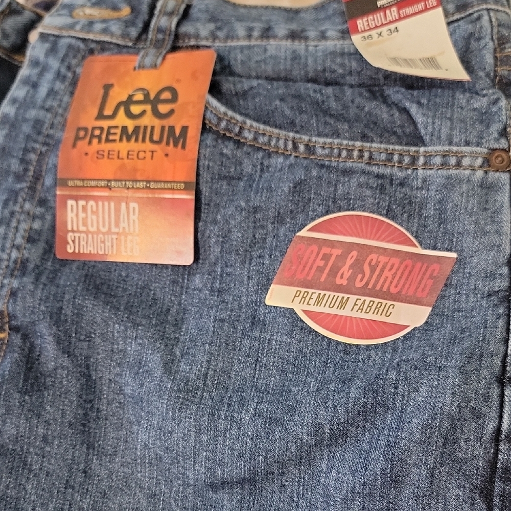 Lee Premium Select Men's Straight Jeans - Dark Blue